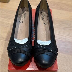 Abeo Black Flats with Studded Detail style Nellie